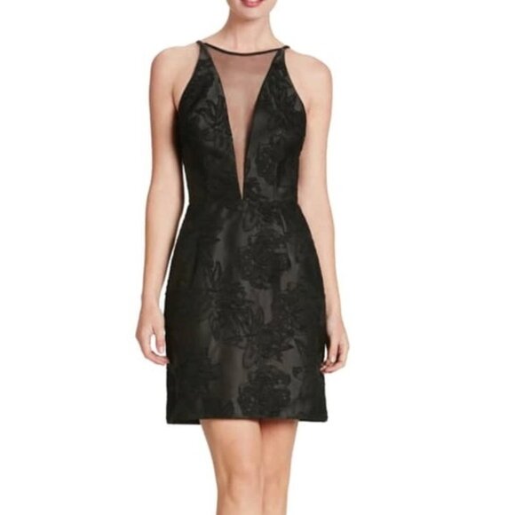 Dress the Population Black Sheer Dress $249 - Picture 1 of 11